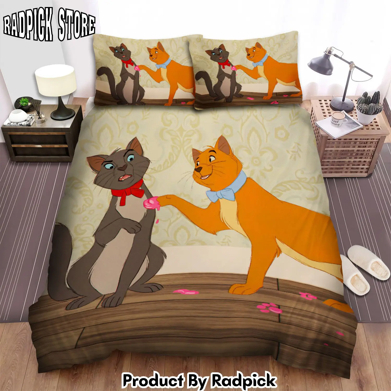 Radpick the aristocats toulouse and berlioz bed sheet spread duvet cover bedding sets rp3271420
